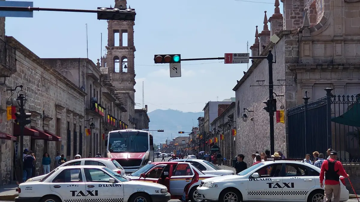 Bloqueo de taxistas en Morelia 5